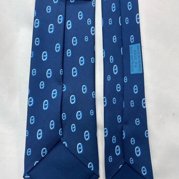 Hermès 100% Silk Men’s Tie “Maillon Panda” 6310 PA - Picture 4 of 7